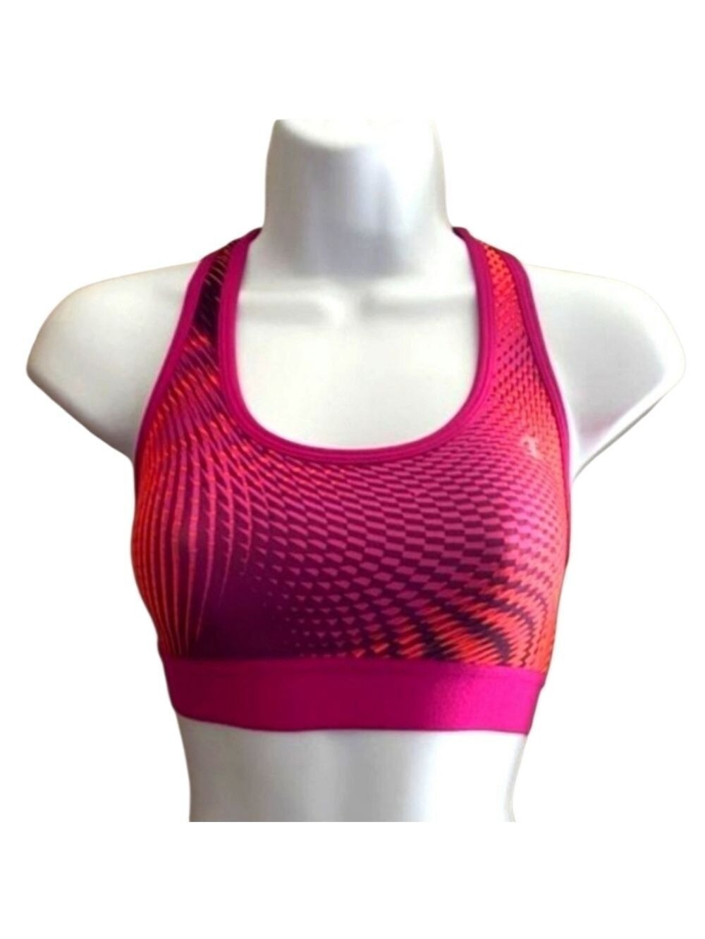 CHAMPION Racer Back Pink Orange Sports Bra Size Small